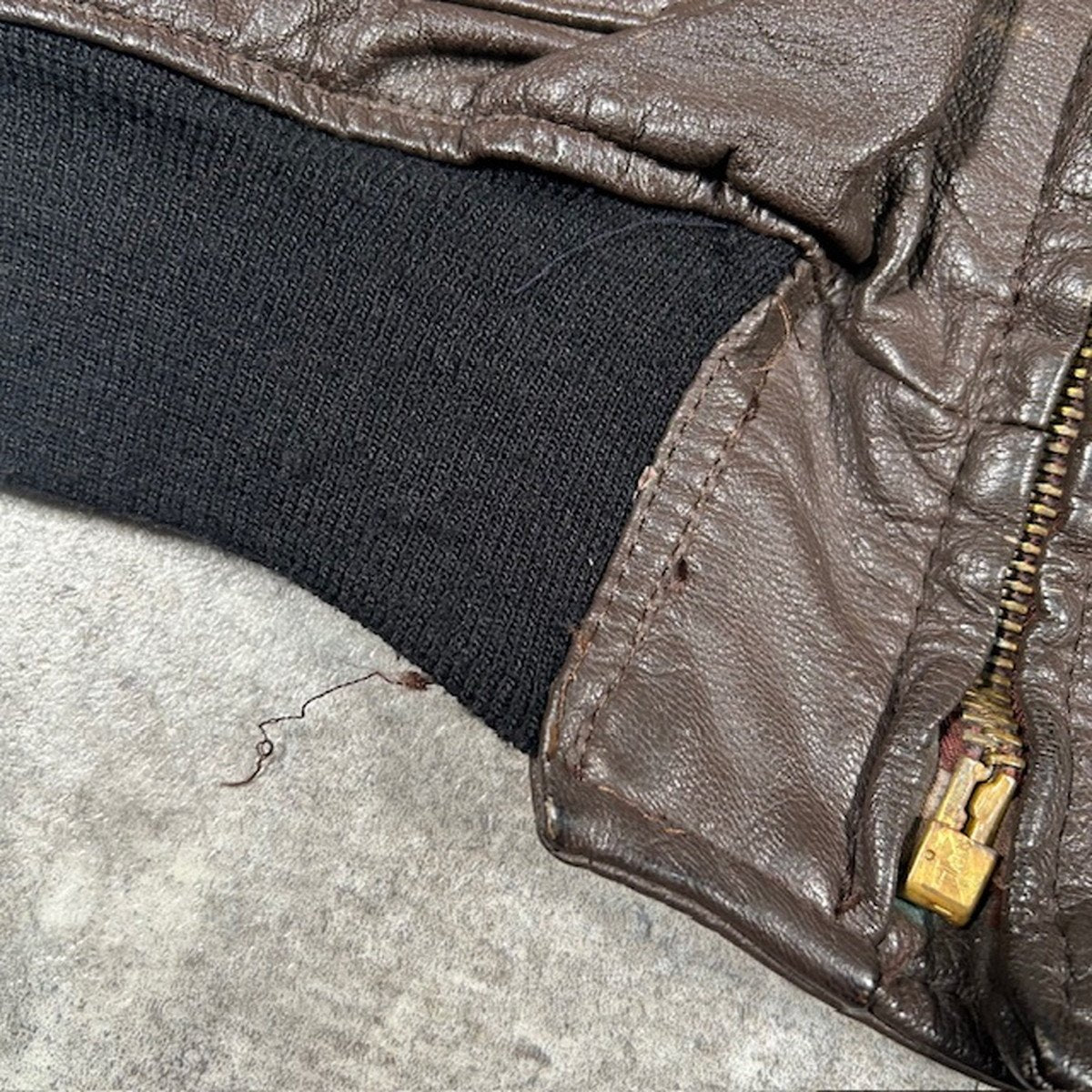 US.NAVY 60s G-1 Leather Flight Jacket Brown Size 42