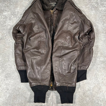 US.NAVY 60s G-1 Leather Flight Jacket Brown Size 42