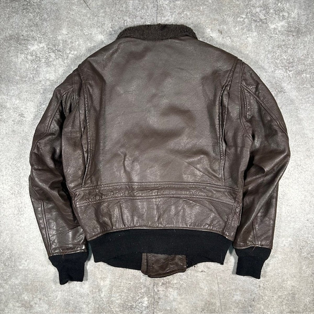US.NAVY 60s G-1 Leather Flight Jacket Brown Size 42