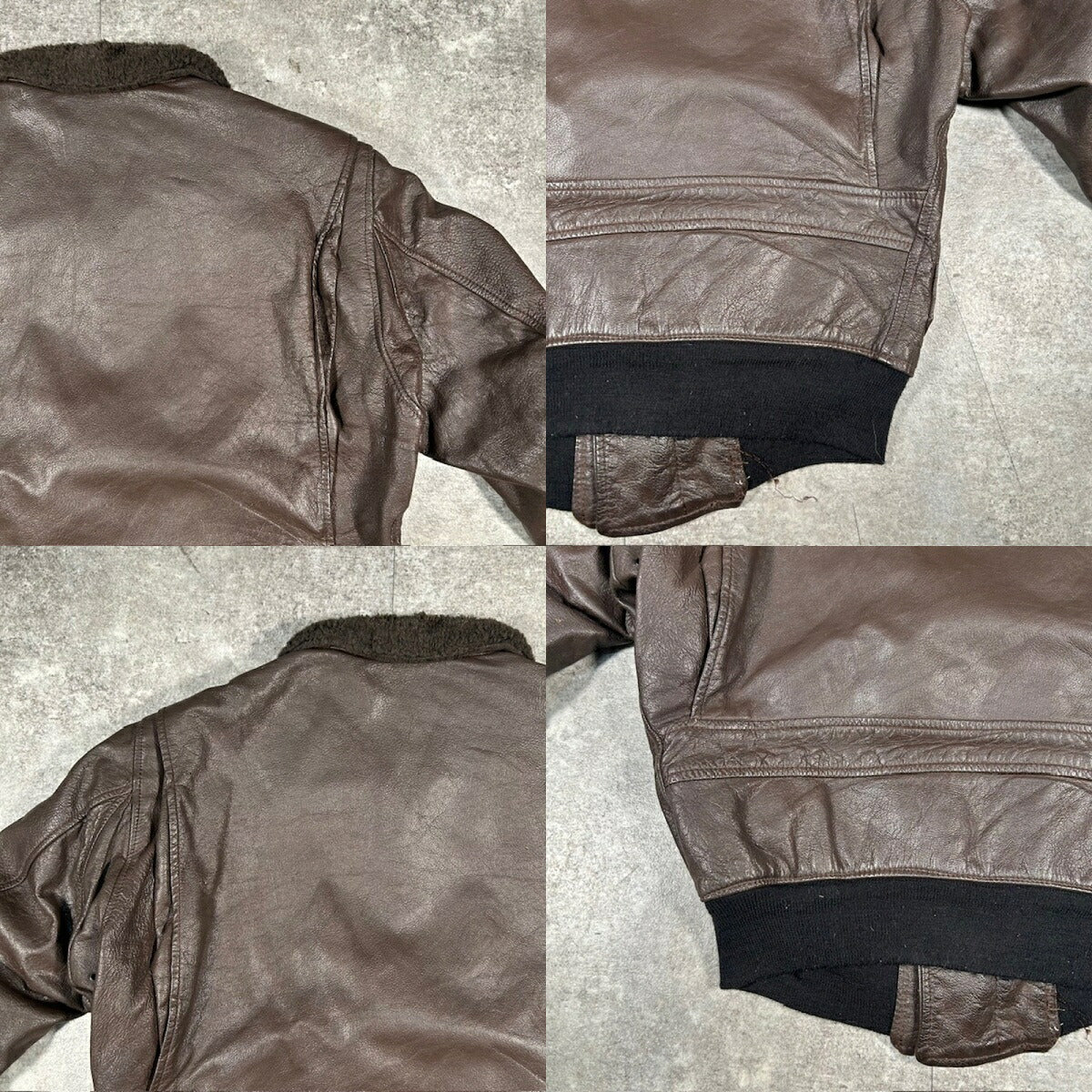 US.NAVY 60s G-1 Leather Flight Jacket Brown Size 42