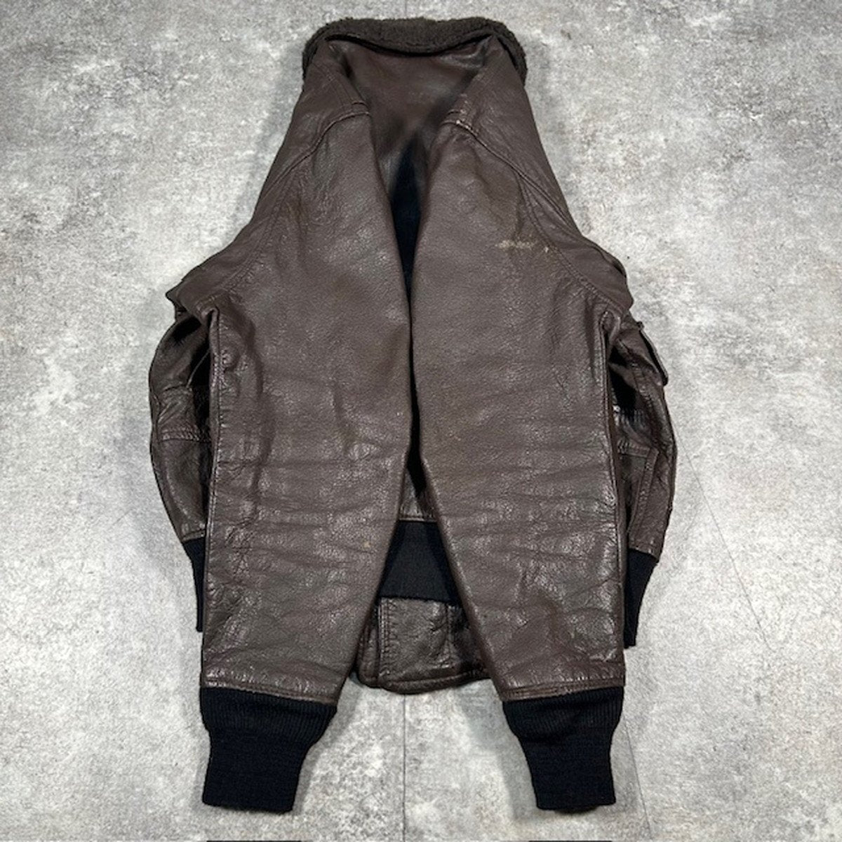 US.NAVY 60s G-1 Leather Flight Jacket Brown Size 42