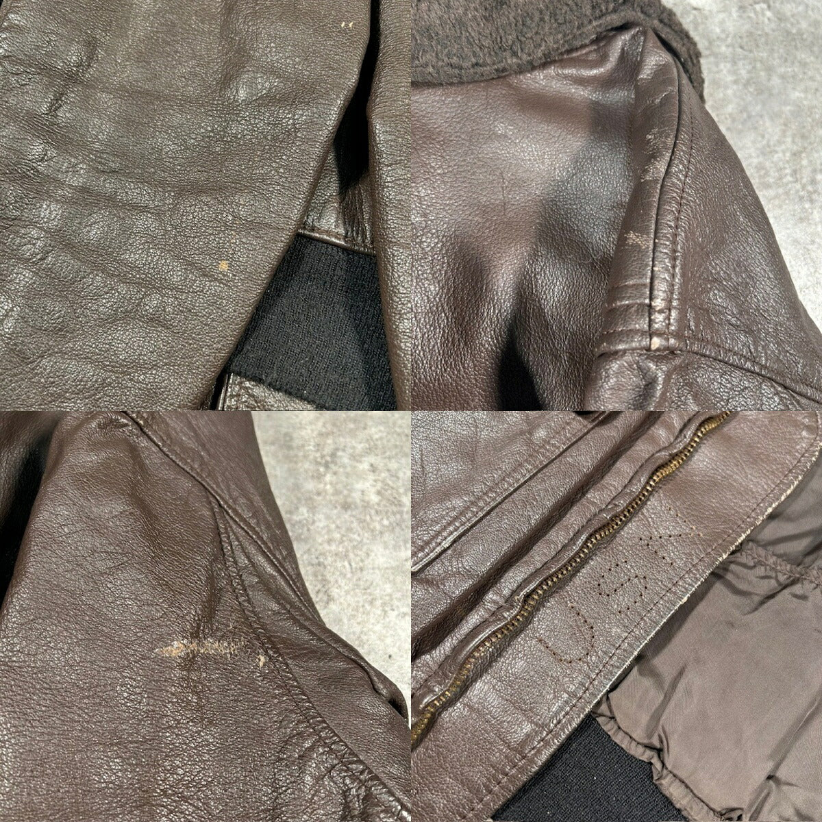 US.NAVY 60s G-1 Leather Flight Jacket Brown Size 42