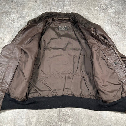 US.NAVY 60s G-1 Leather Flight Jacket Brown Size 42
