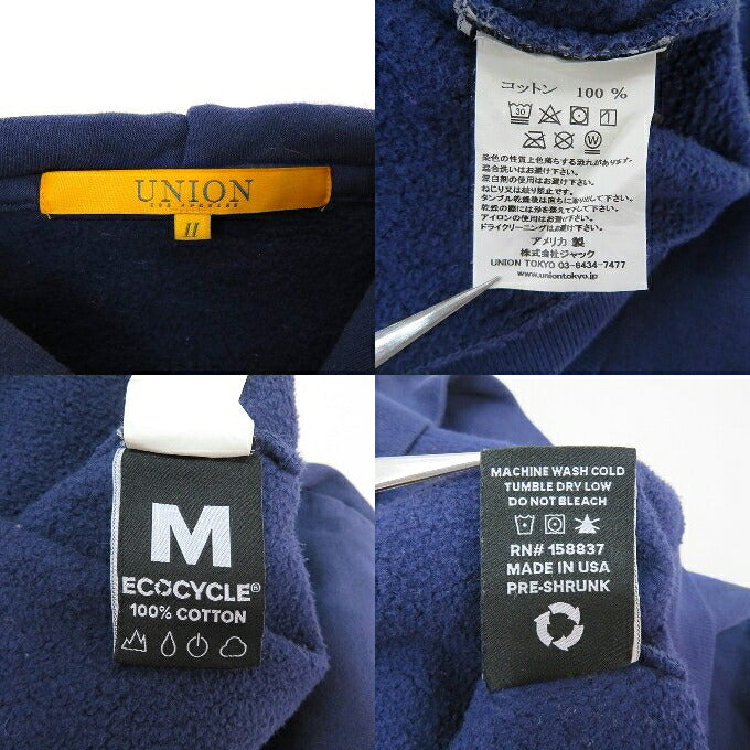 UNION State Logo Pullover Hoodie Navy Orange Size 2