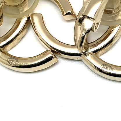 CHANEL Coco Mark Rhinestone Tone Earrings