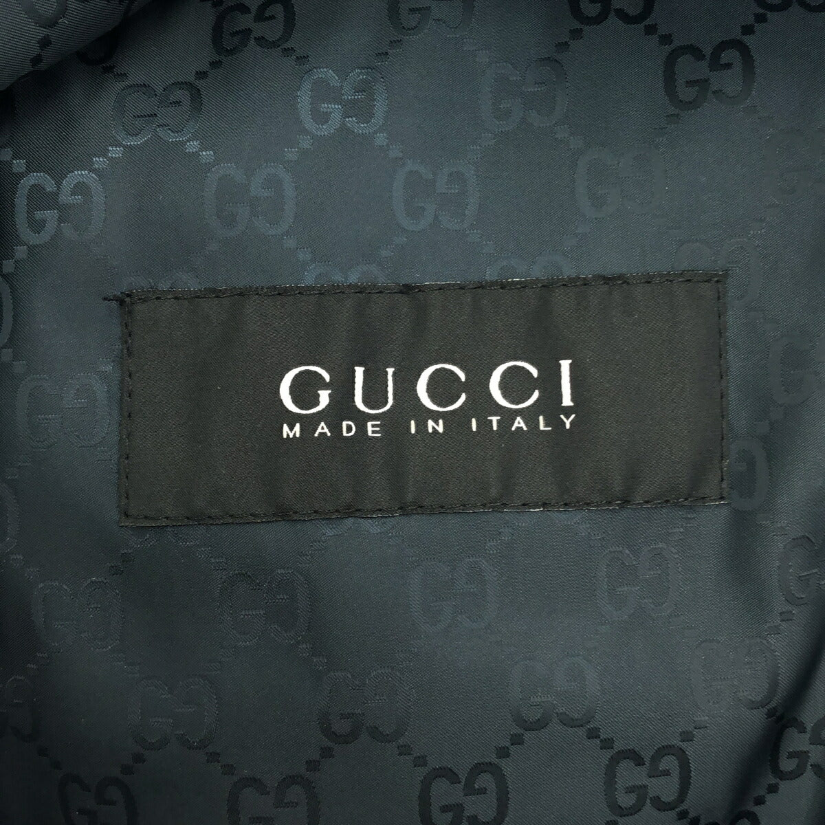 GUCCI Goose Down Jacket GG Lining Black Size 50