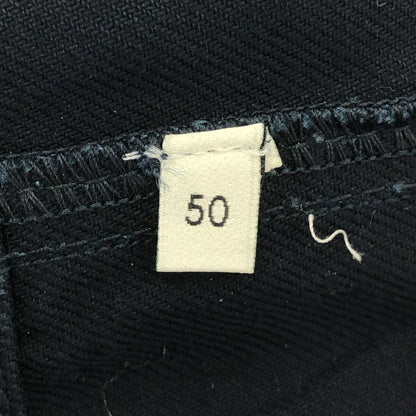 GUCCI 20SS Logo Patch Loose Cotton Pants Navy Size 50