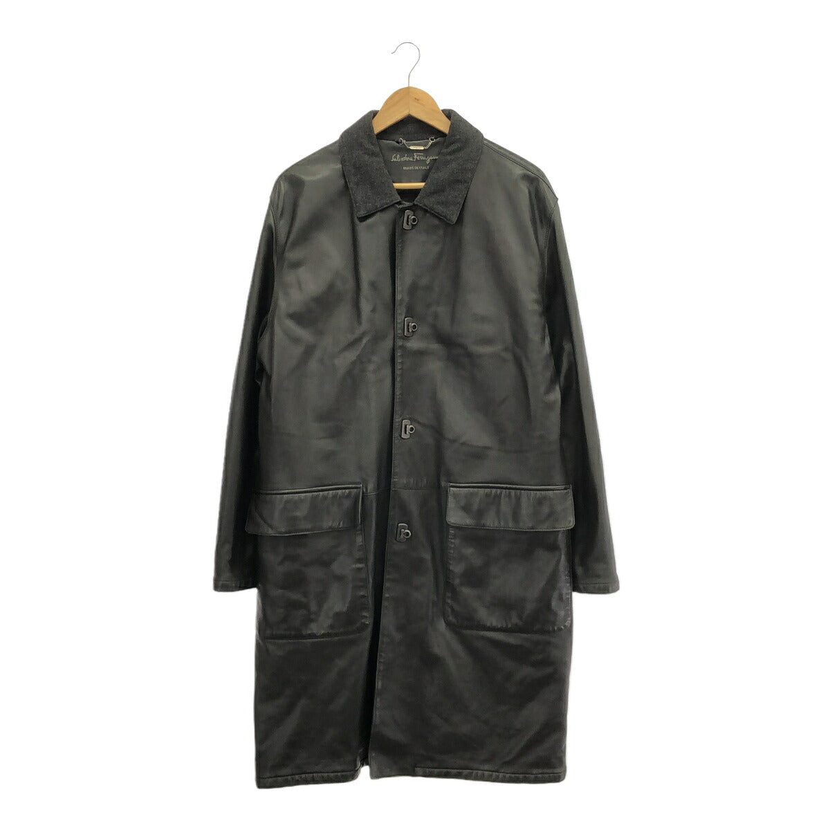 Salvatore Ferragamo All Leather Gancini Cashmere Size 50
