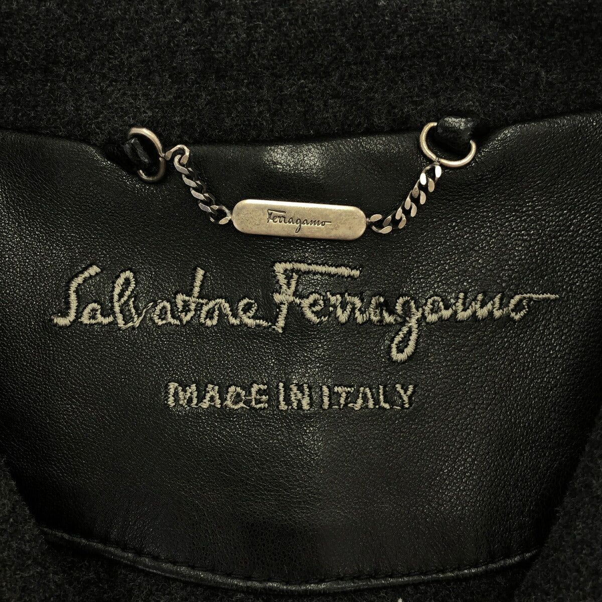 Salvatore Ferragamo All Leather Gancini Cashmere Size 50