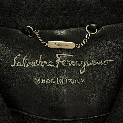 Salvatore Ferragamo All Leather Gancini Cashmere Size 50