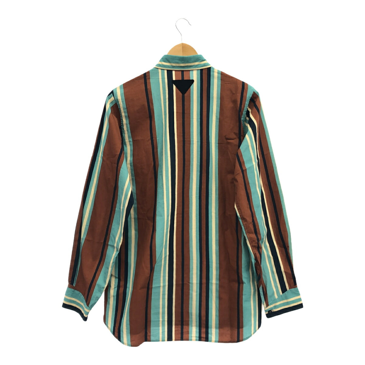 PRADA 22SS Multi-Stripe Triangle Stitch Shirt Size S