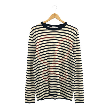 Loewe White Anagram Striped Wool Blend Sweater Size M
