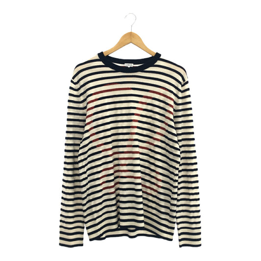Loewe White Anagram Striped Wool Blend Sweater Size M