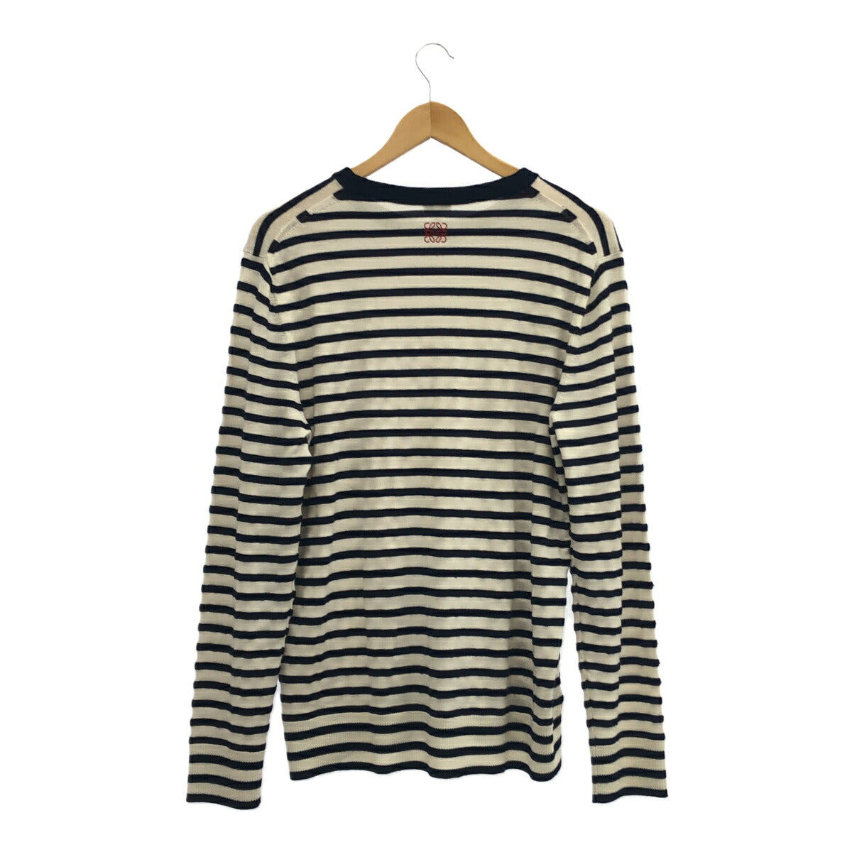 Loewe White Anagram Striped Wool Blend Sweater Size M