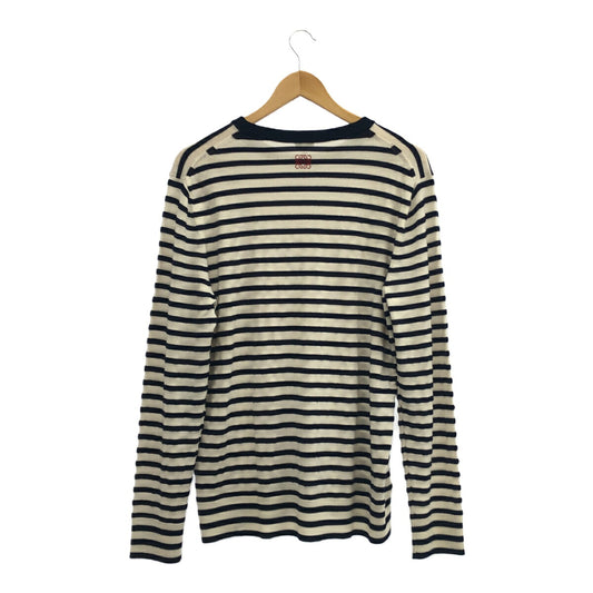 Loewe White Anagram Striped Wool Blend Sweater Size M