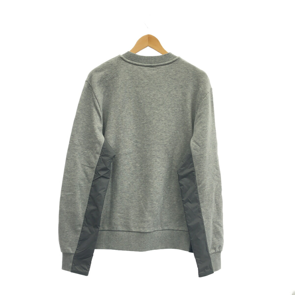 Moncler Logo Flock Crewneck Sweatshirt Gray Size XL