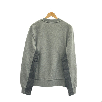 Moncler Logo Flock Crewneck Sweatshirt Gray Size XL