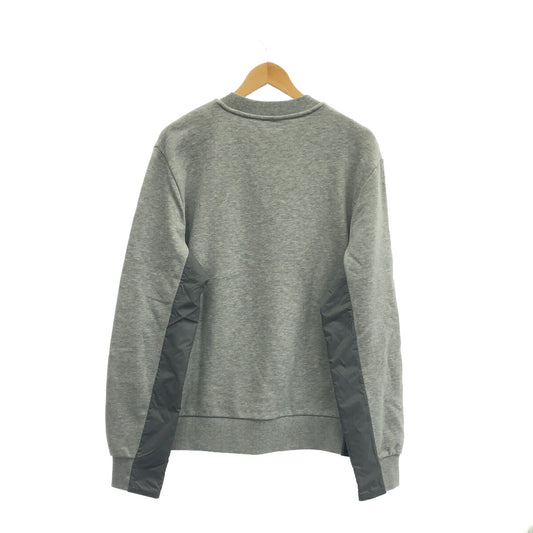 Moncler Logo Flock Crewneck Sweatshirt Gray Size XL