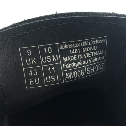 Dr.martens 1461 Mono 3 Eyelet Leather Shoes Black Sneakers Size UK9