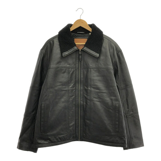 Levi's F/W Leather Sherpa Padded Jacket Black Size L