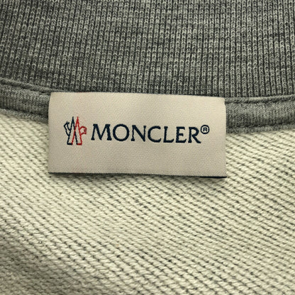Moncler Logo Flock Crewneck Sweatshirt Gray Size XL