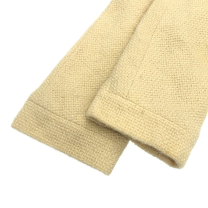 CHANEL Vintage Cream Wool Jacket Coco Gold Buttons Size 38