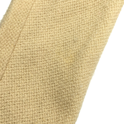 CHANEL Vintage Cream Wool Jacket Coco Gold Buttons Size 38