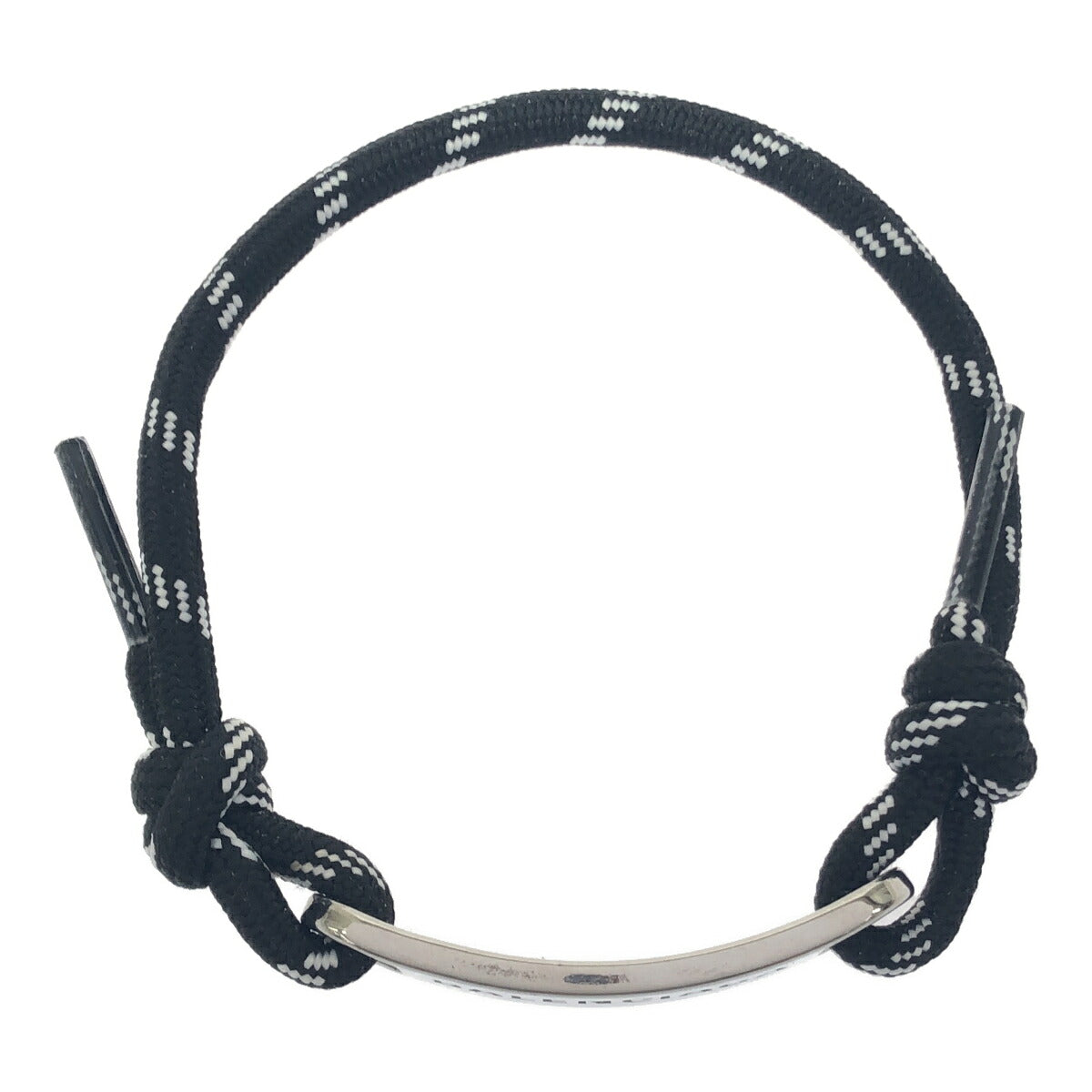 Balenciaga Logo Plate Cord Bracelet