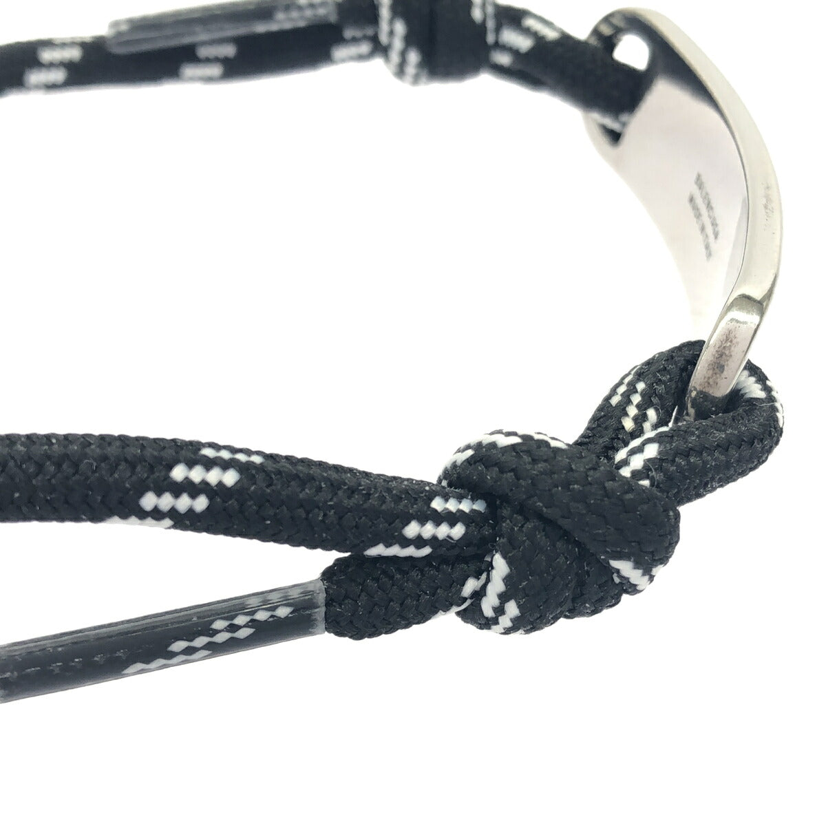Balenciaga Logo Plate Cord Bracelet