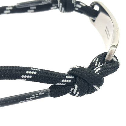 Balenciaga Logo Plate Cord Bracelet