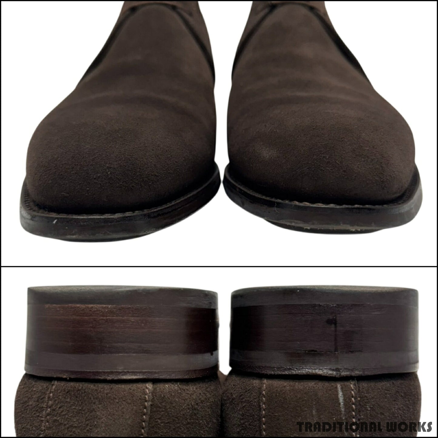 J.M.WESTON Suede Chukka Boots Brown Size UK8E
