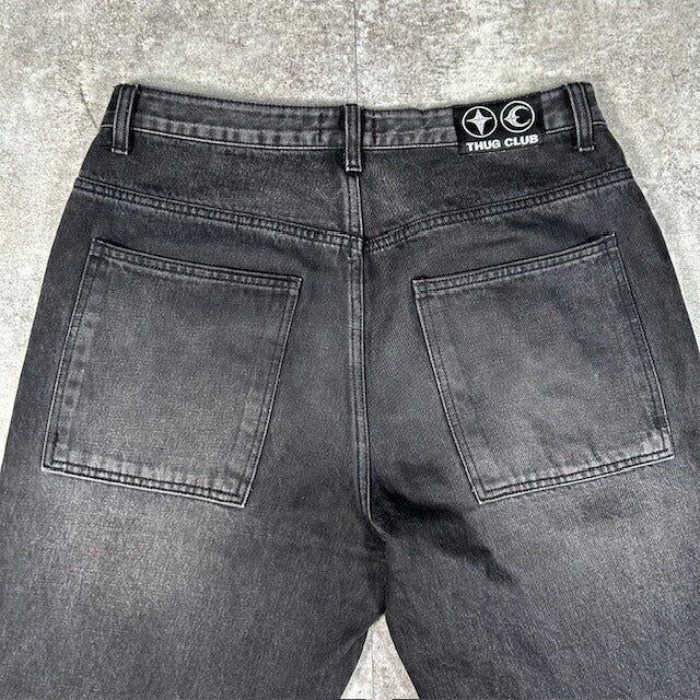 THUG CLUB 25SS THUG PANTS Black Denim Size 3
