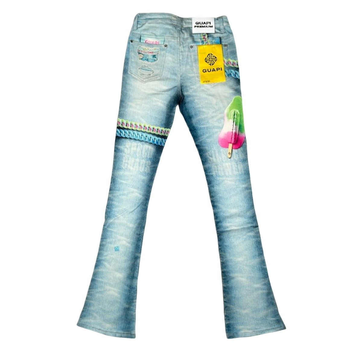Aqua Blue Candy Riot Denim V2 Labubu Collab Jeans Size 30