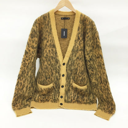 MINEDENIM( Kid Mohair Argyle Leopard Cardigan Yellow Size 2