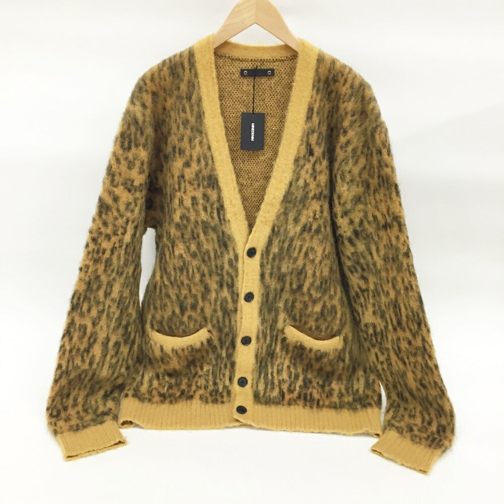 MINEDENIM( Kid Mohair Argyle Leopard Cardigan Yellow Size 2