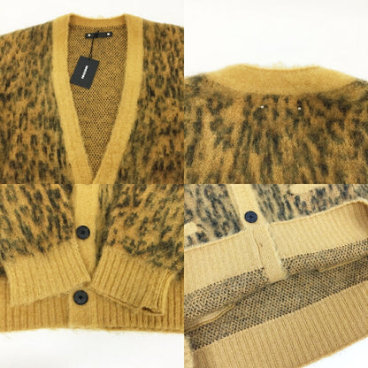 MINEDENIM( Kid Mohair Argyle Leopard Cardigan Yellow Size 2