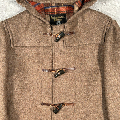 Traditional British Dufflecoat 70s Wool Coat Brown Size XL