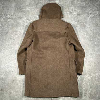 Traditional British Dufflecoat 70s Wool Coat Brown Size XL