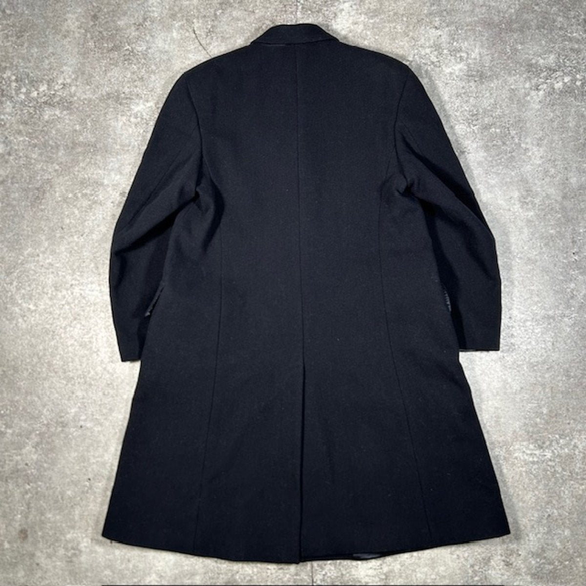 EMPORIO ARMANI Italian Wool Long Coat Black Size 50