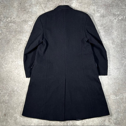 EMPORIO ARMANI Italian Wool Long Coat Black Size 50