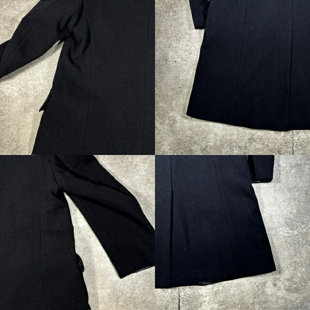 EMPORIO ARMANI Italian Wool Long Coat Black Size 50