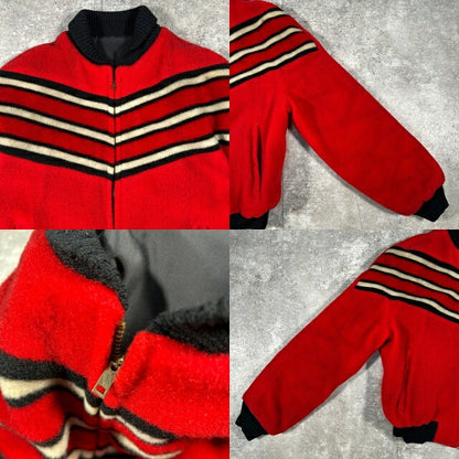 CONMARzip CONMATIC zip 50s 60s Reversible Jacket Red Size XL