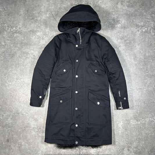 DIESEL Black Gold Military Quilted Liner Coat Black Size 44