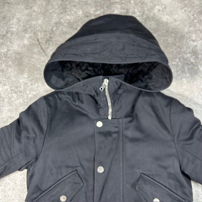 DIESEL Black Gold Military Quilted Liner Coat Black Size 44