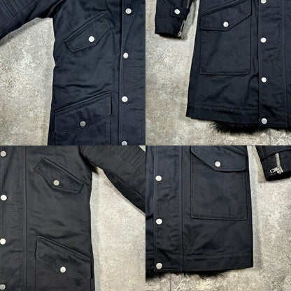 DIESEL Black Gold Military Quilted Liner Coat Black Size 44
