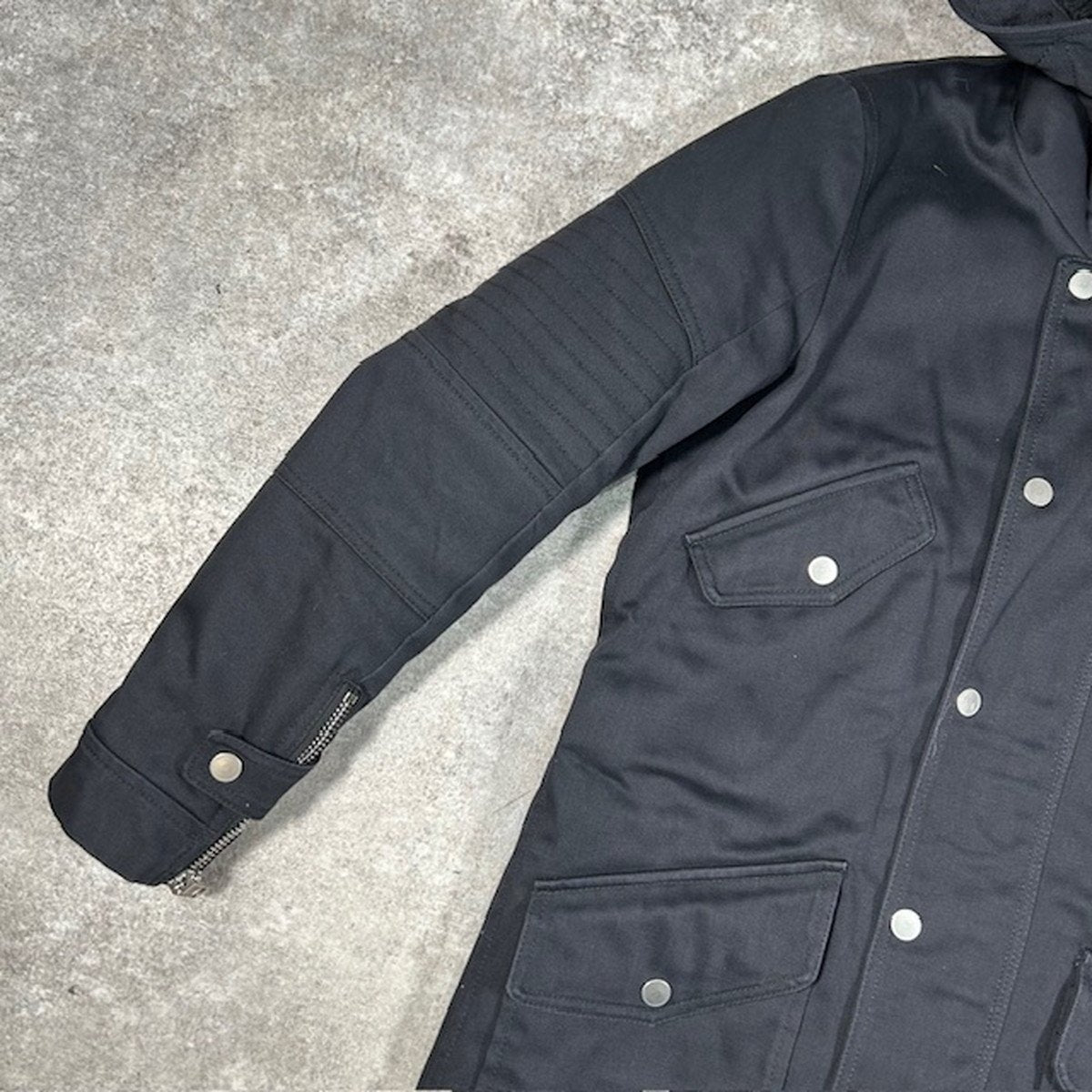 DIESEL Black Gold Military Quilted Liner Coat Black Size 44