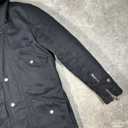 DIESEL Black Gold Military Quilted Liner Coat Black Size 44