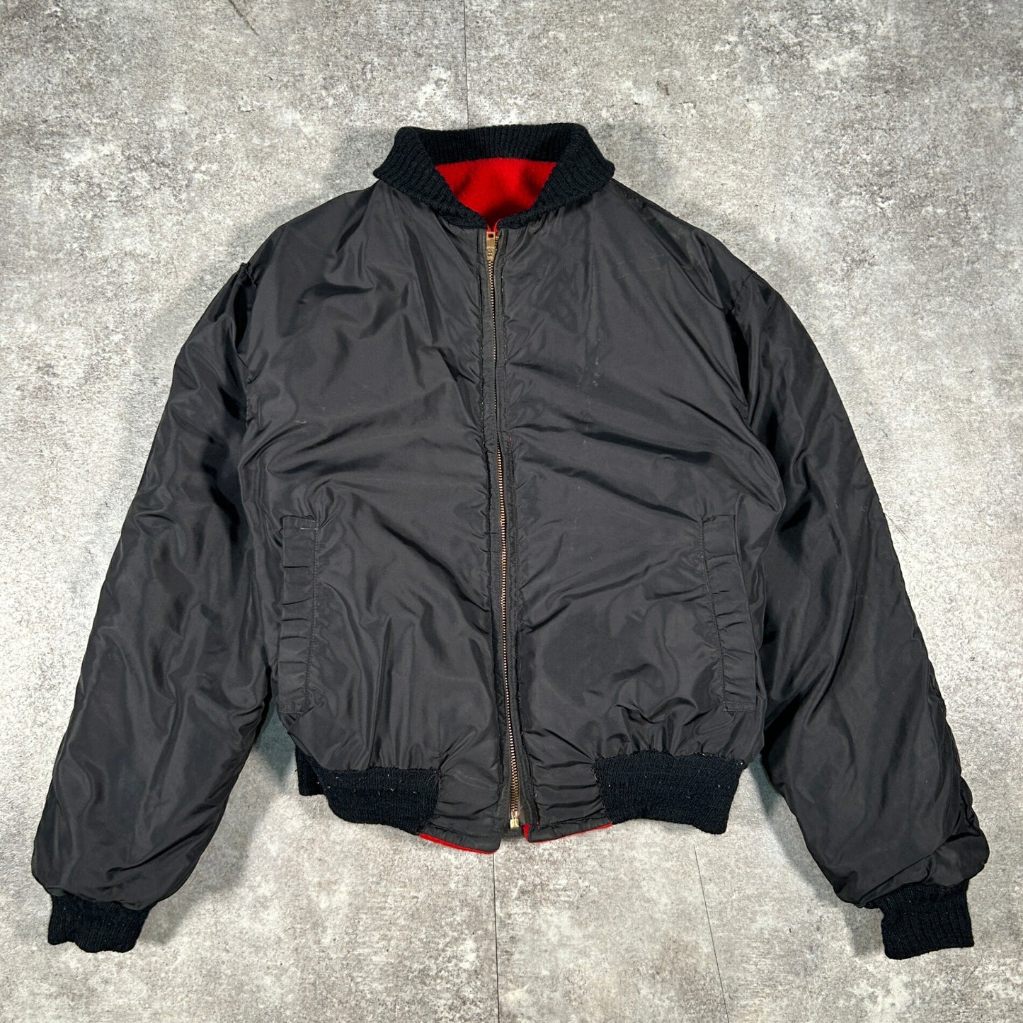 CONMARzip CONMATIC zip 50s 60s Reversible Jacket Red Size XL