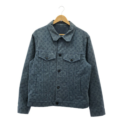 Louis Vuitton Blue Monogram Street Denim Jacket Size 50