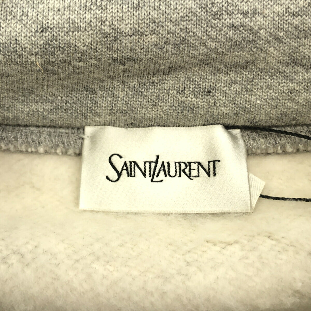 SAINT LAURENT 24AW Gray Cotton High-Neck Sweatshirt Size M
